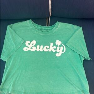 Lucky Brand Green Short Sleeve Tee